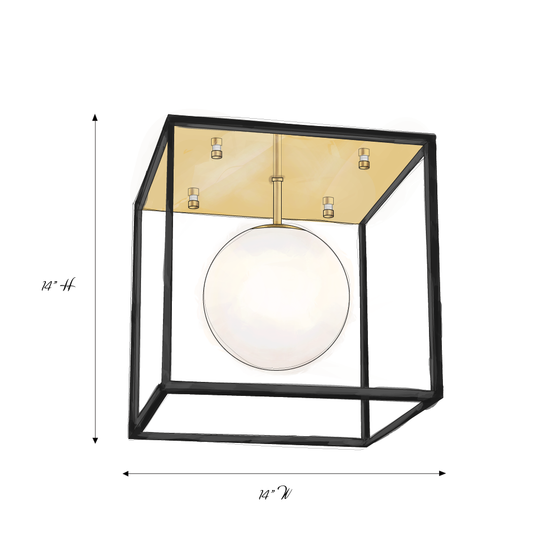 Allister Geometric Globe Ceiling Light