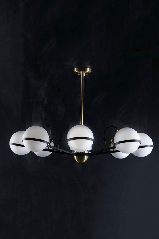 Alba Milk Glass Globe Chandelier