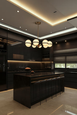 Alba Milk Glass Globe Chandelier