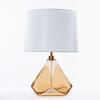 Amber Geometric Glass Table Lamp