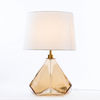 Amber Geometric Glass Table Lamp