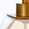 Amber Geometric Glass Table Lamp