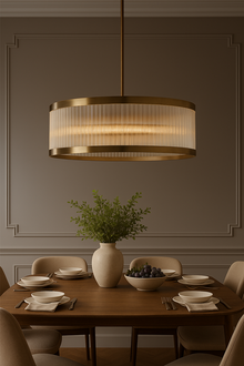  Bradford Satin Brass Round Pendant