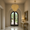 Dominique Ribbed Glass Globe Chandelier