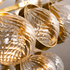 Dominique Ribbed Glass Globe Chandelier