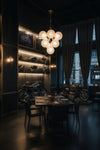 Rufus Glass Globe Chandelier Bouquet