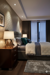 Amber Geometric Glass Table Lamp