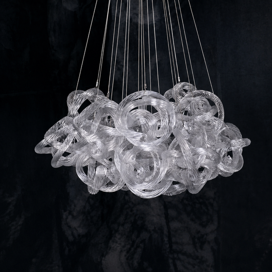 ◆シャリーナ◆ Loren Clear Rope Glass Chandelier | Vault Lighting