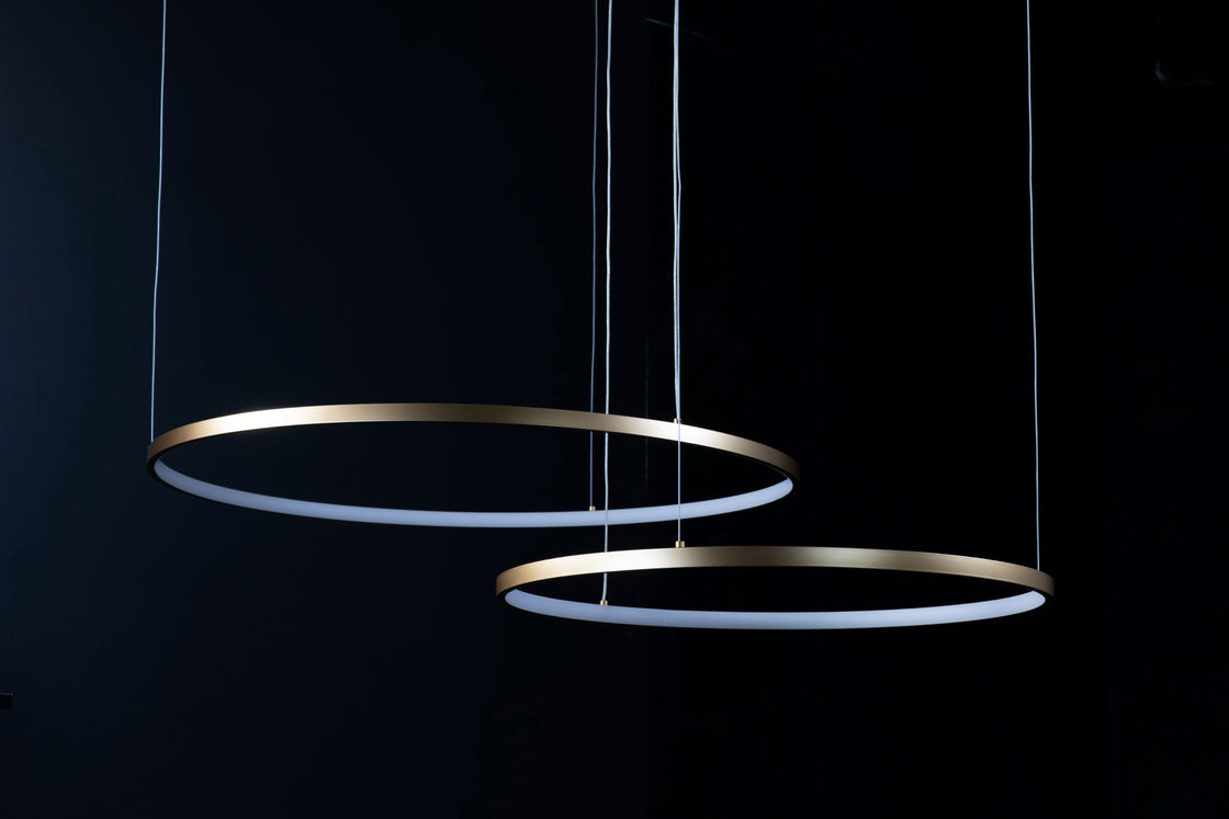 Luna Two Rings Ceiling Light & LED Ring Chandelier – Vault Light