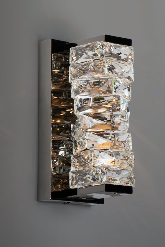 Crystal wall sconce on a gray background