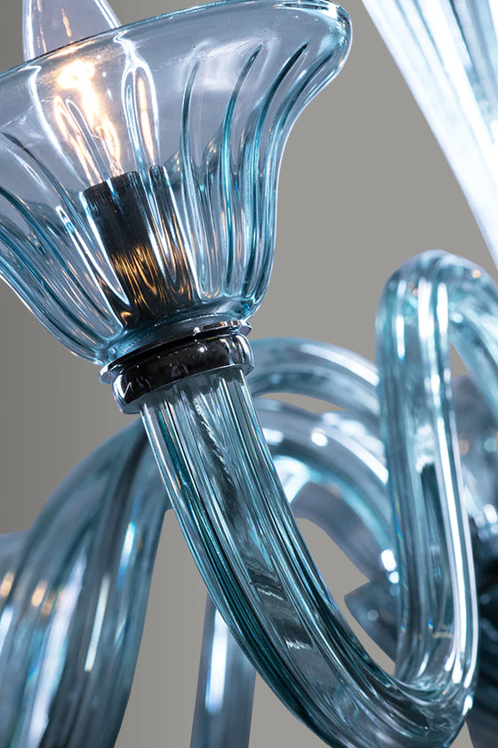 Marcella Venetian Blue Glass Chandelier