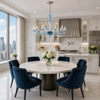 Marcella Venetian Blue Glass Chandelier