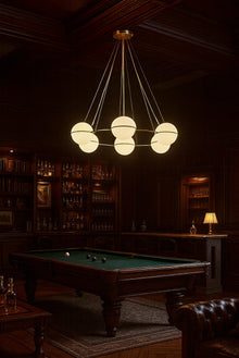  Orion Milk Glass Globe Chandelier