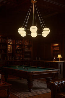  Orion Milk Glass Globe Chandelier