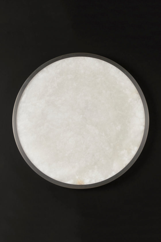 Raleigh Round Alabaster Ceiling Light