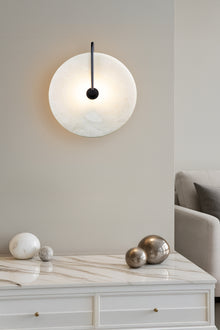  Rylan Alabaster Moon Wall Sconce