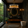 Sabina Satin Brass Round Chandelier