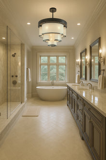  Tremaine Faux Linen Fabric Chandelier