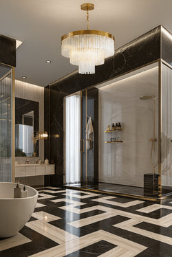 Valentina Satin Brass Chandelier