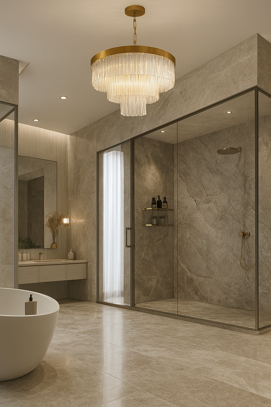 Valentina Satin Brass Chandelier