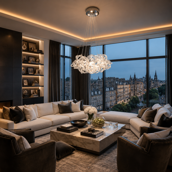 Loren Clear Rope Glass Chandelier | Vault Lighting