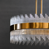 Sabina Satin Brass Round Chandelier