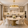 Sabina Satin Brass Round Chandelier