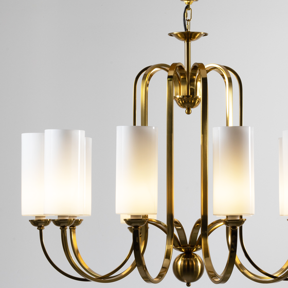 Aries Vintage Brass Chandelier