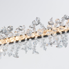 Detail view the clear beads and LED lights of Cadenza LED Light Round Chandelier 