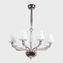  Fairmont Chrome Chandelier with Ribbed Glass Arm from The Vault
