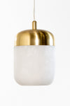 LED, Alabaster, Satin Brass