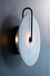 Rylan alabaster moon wall sconce