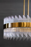 Sabina Satin Brass Round Chandelier