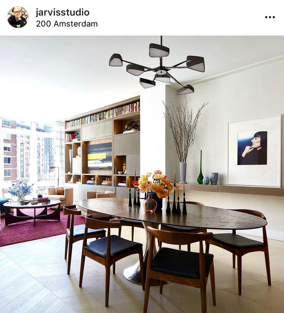 Ursa Black Chrome Contemporary Retro Chandelier