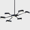 Ursa Black Pearl Contemporary Retro Chandelier in matte acid black 