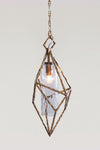Vesta Geometric Smoked Glass Pendant Light